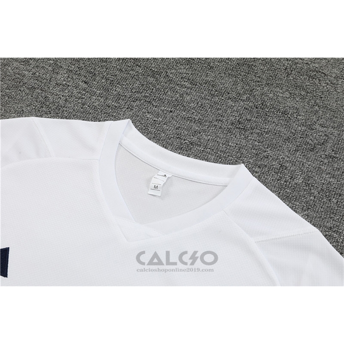 Tuta da Track Italia Manica Corta 2023-2024 Bianco - Pantaloncini